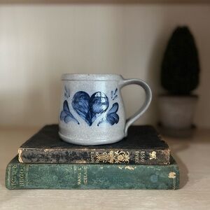 Vintage 1998 Rowe Pottery Works Heart Mug!